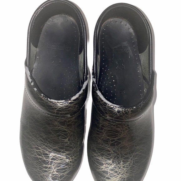 Dansko Professional Patent Leather Scribble Clogs - Picture 14 of 16